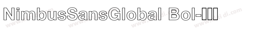 NimbusSansGlobal Bol字体转换